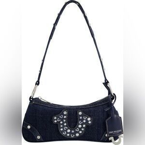 NWT True Religion Studded Denim Shoulder Bag 💙